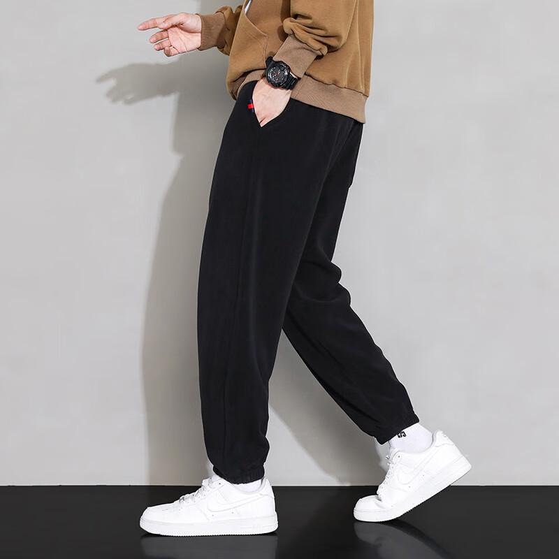 VANCAMEL Men's Winter Plush Fleece Tapered Pants