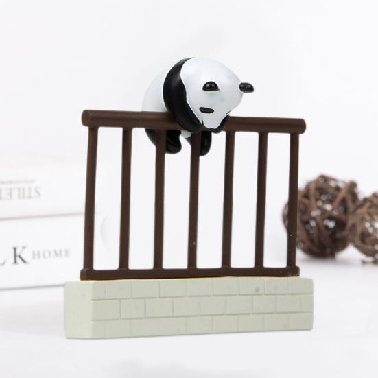 

Фигурка панды для восхождения на забор, фигурка из смолы, модель статуи, украшение для рабочего стола, рождественский подарок A