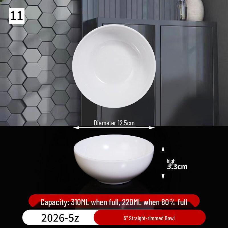 

Melamine Straight-Edge Dining Bowl Set
