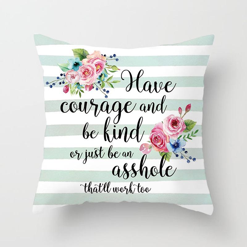 Blue Print Nordic Style Cushion Car Sofa Cushion Pillow Lumbar Cushion Cover Home Furnishings