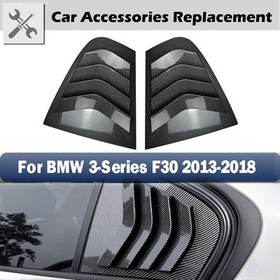 Rhyming Car Rear Quarter Side Window Louver Vent Cover Shutter Panel Trim Fit For BMW 3 Series F30