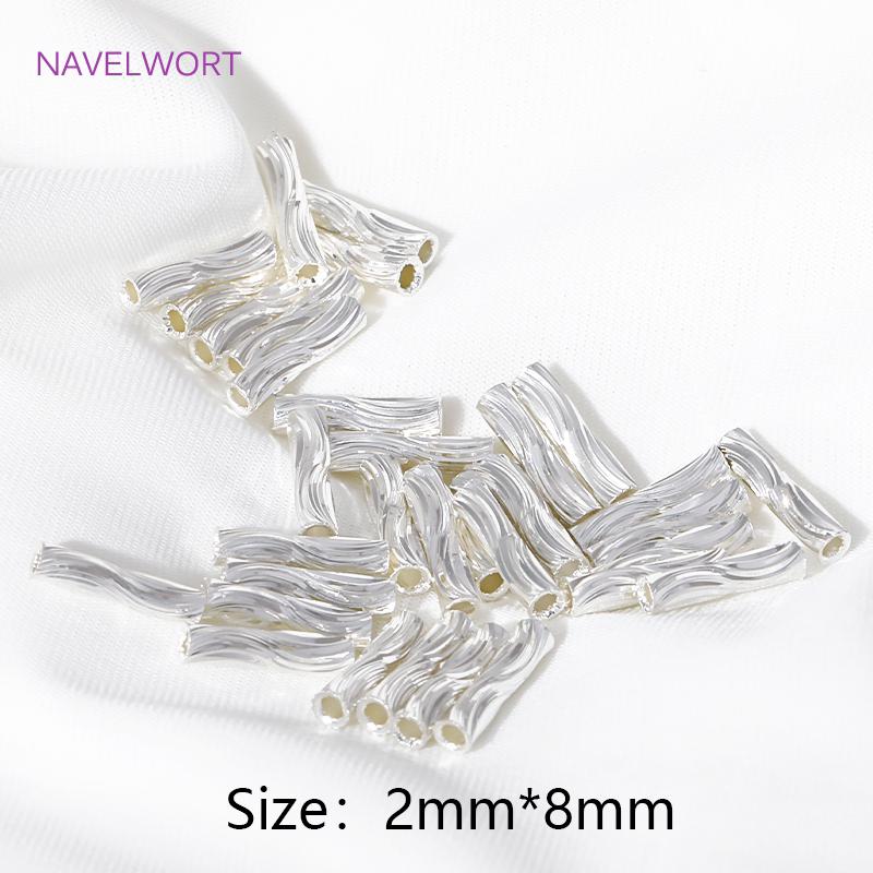 

Wholesale 18K Gold Plated 2*8mm Straight Tube Beads Connector Brass S Stripe Tube Spacer Beads For DIY Jewelry Making Findings 50 pieces