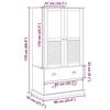 VidaXL Wardrobe VIGO Grey 90x55x170 Cm Solid Pine Wood, Storage Cabinet, Wardrobe Organiser, Cabinet, 353165