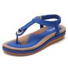 Stilvolle Socofy Damen Elastische Zehensteg-Flachsandalen für den Strand mit Hochwertigem Silikon
