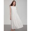 Women's French Style White Sleeveless Dress
