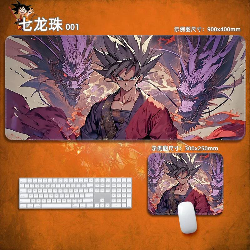 Anime Mauspads Drachenball Leder-Mauspad Nachhaltig Kleiner Junge Handgelenkstütze Tastaturunterlage Tischmatte Son Goku Animation Dekorative Tischdecke