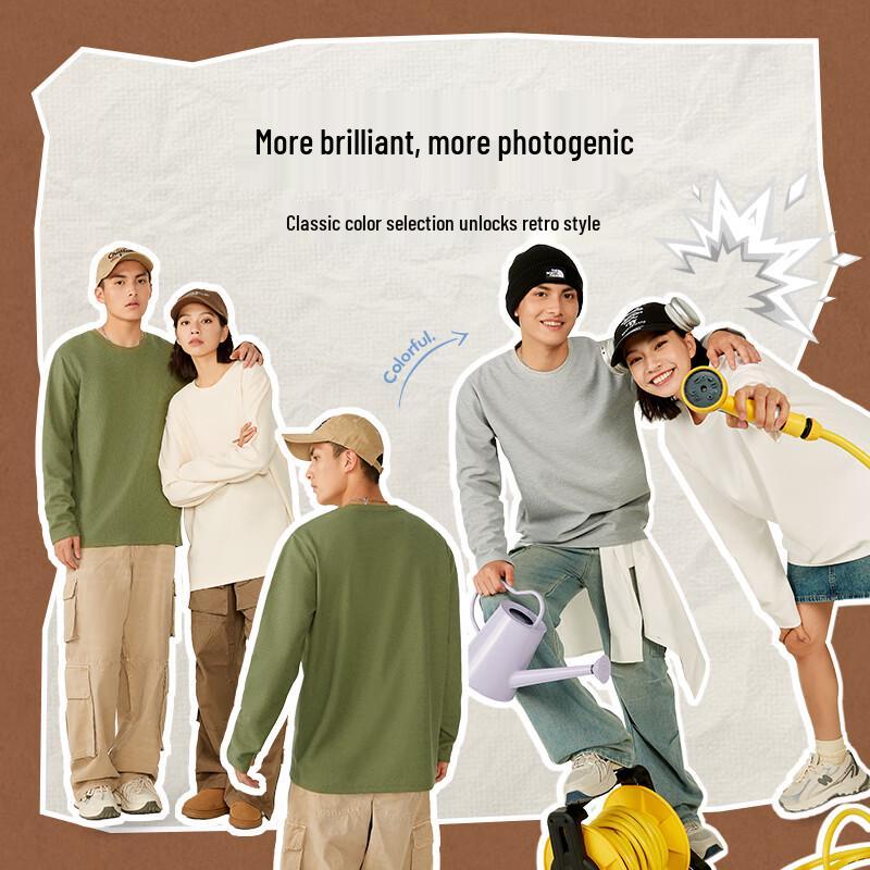 JEANSWEST LIFE Men's Waffle-Knit Long Sleeve T-Shirt