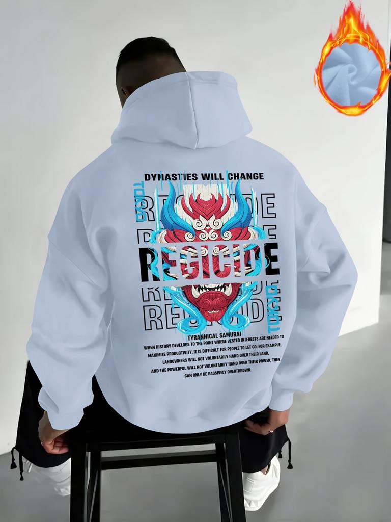Hot selling men's new autumn regicide ghost mask print soft and comfortable hooded sweatshirt outdoor street style top