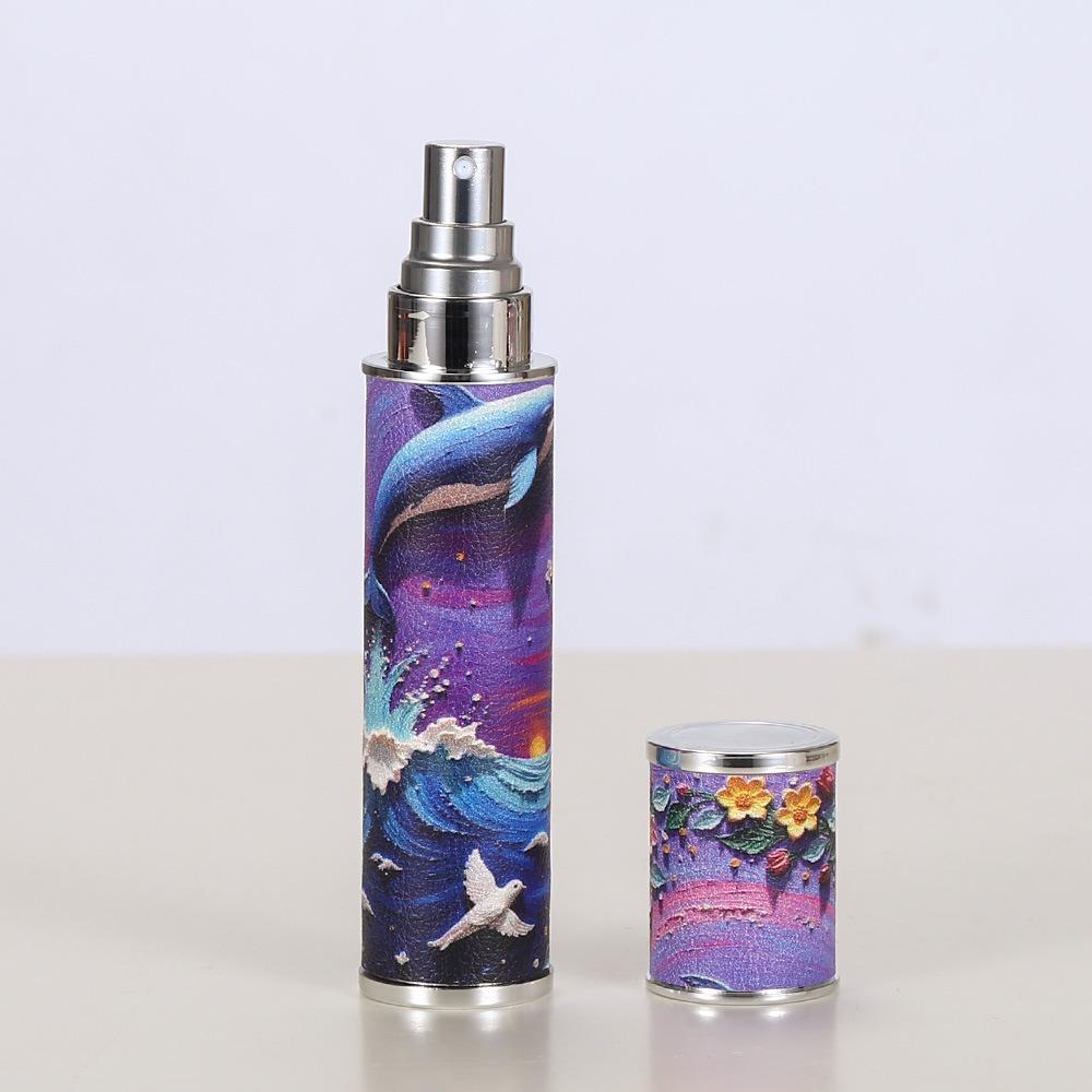 Refillable Mini Perfume Bottle PU Leather Perfume Atomizer Bottle  for Travel Cosmetic Dispenser