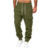 Men's Casual Color Jogger Sweatpants with Elastic Waist and Pockets