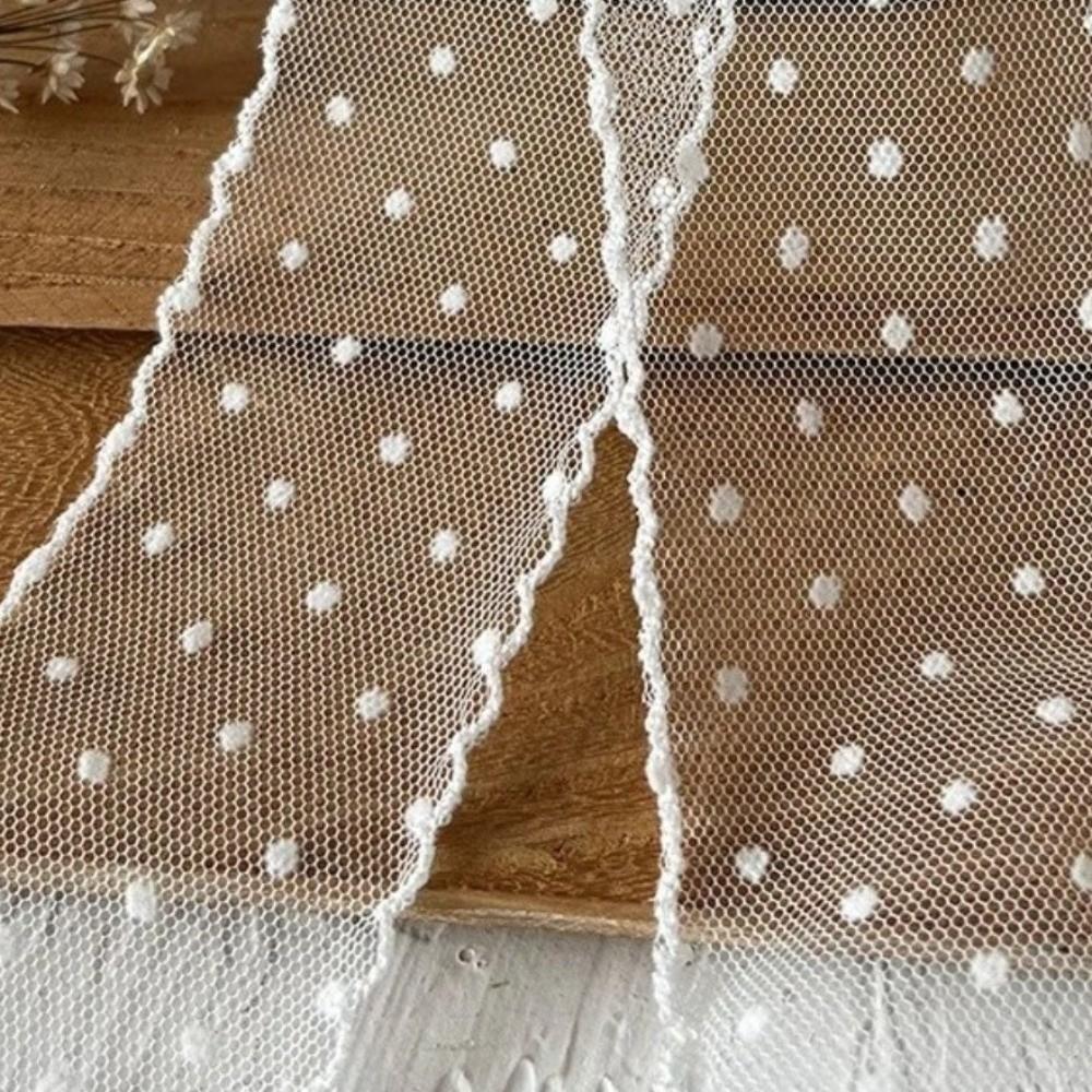 Retro Lace Trim DIY Lace Fabric Ribbon Decoration Material Polka Dot Mesh Ribbon  Clothing Dress