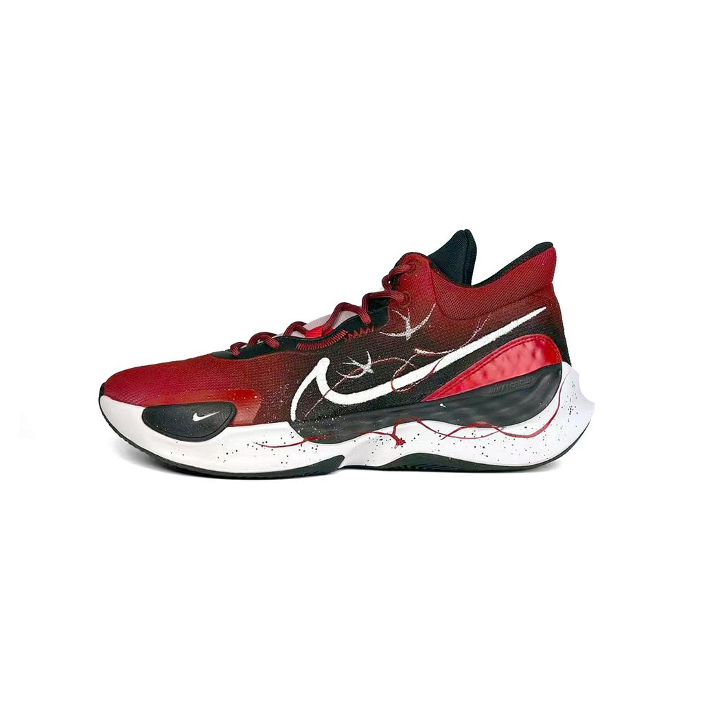 Nike Renew Elevate 3 Fabric Low top Basketball Shoes Men's Black Red DD9304-500