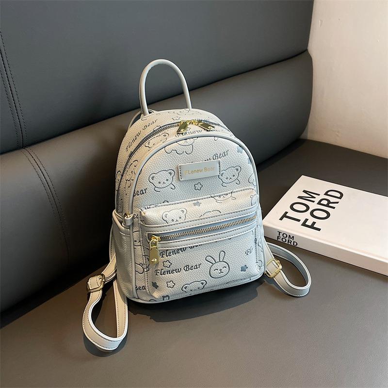 Bear embossed backpack niche ladies travel college student niche backpack