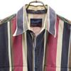 Wrangler 90s Old Striped Pattern Short sleeve shirt 17 Navy Men's Used