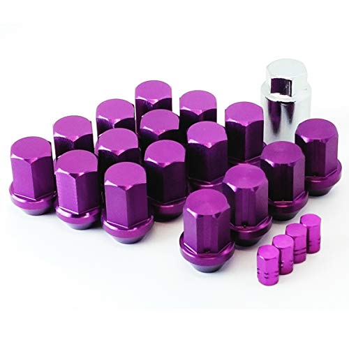 

[STS MICHIKO] Гайки с прорезным фиксатором, алюминиевые, с колпачком воздушного клапана, легкие, противоугонные (Фиолетовый, P1.25-16 шт., для 4-х отверстий)