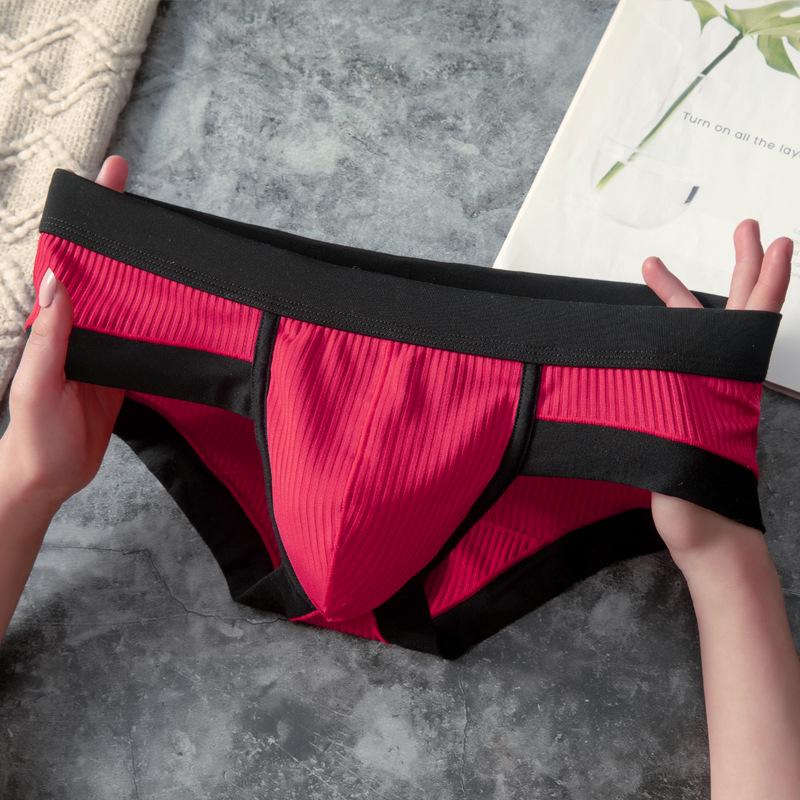 Men's Low Waist Breathable Briefs with U Bulge and Independent Packaging