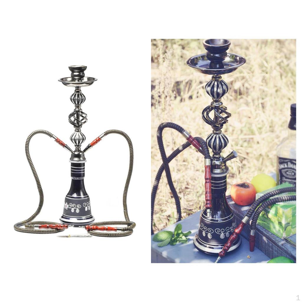 Glass Hookah Shisha Cup Smoking Accessories Double Pipe Set
