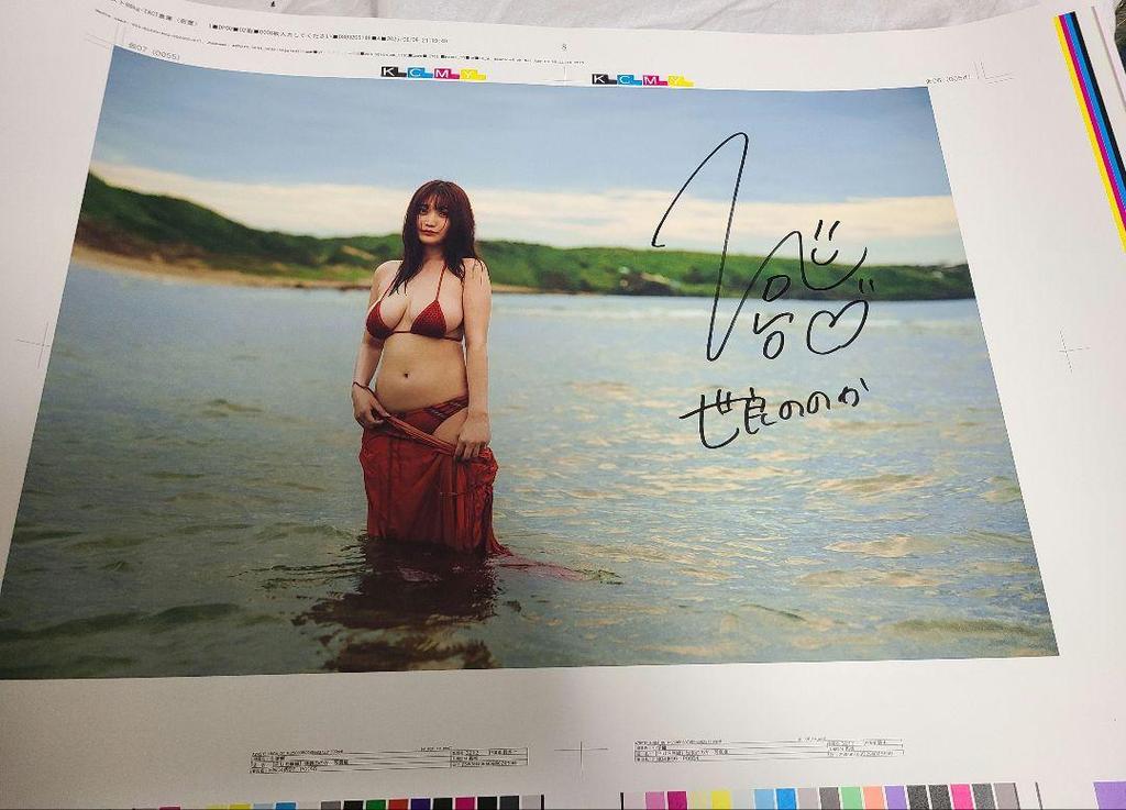 [USED] Nonoka Sera's 1st photo book "Nonoka" event bonus: rare autographed color proof