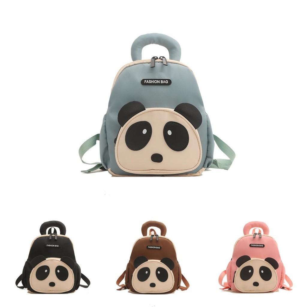 Adorable Cartoon Panda Backpack For Toddlers Oxford Cloth Breathable Kindergarten Bag