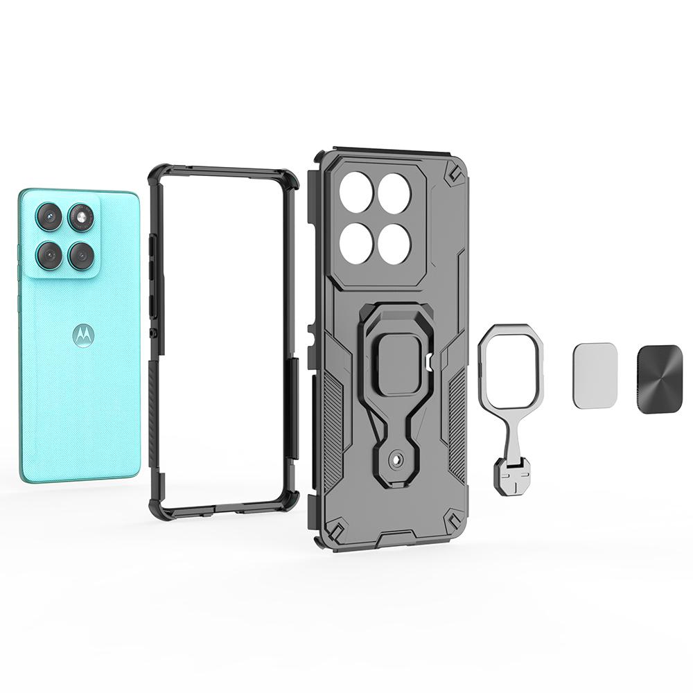 Finger Ring Rotating Holder Magnetic Cover For Motorola Moto Edge 60 Edge60 Fusion Stylus 5G PC Hard Shockproof Armor Phone Case