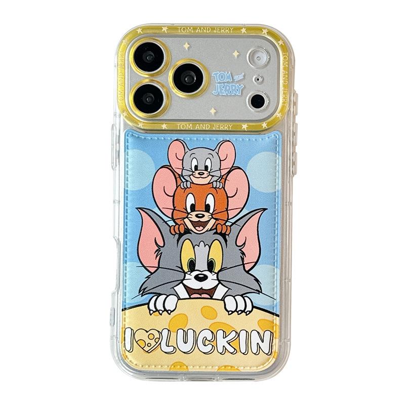 

Cartoon Cat & Mouse iPhone 15/14 & 17/16 Pro Max Anti-Fall Case iPhone 17 Pro