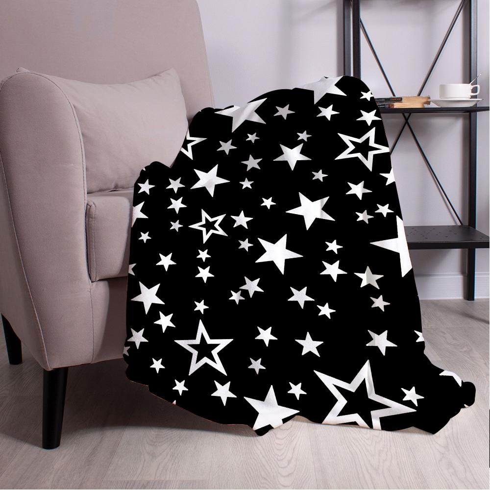 3D reflektierender Glitzer fünfzackiger Stern Wohndecke Ästhetische Kunst Flanelldecke Tragbar Zuhause Reise Camping Sofa Picknick Th