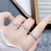 Simple Zircon Diamond Ring Fashion Open Ring Flash Diamond Cold Wind Light Luxury High Sense Ring