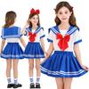Halloween Children's Costume Japanese School Uniform JK Uniform British Girls Sailor Uniform Navy Sailor Moon Performance Uniform