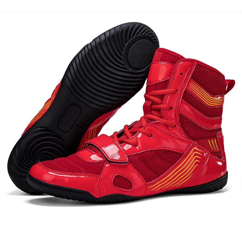 Large size men's and women's boxing, wrestling, fighting shoes, light and non-slip Sanda training shoes, one piece of fighting shoes 2025