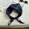 Breathable Linen Scarf Thin Fabric Triangular Binder Fashion Triangle Scarf  Vacation Use