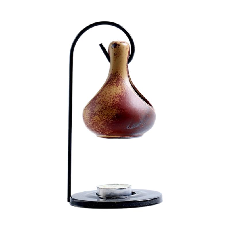 Hanging Ceramics Essential Oil Melt Warmer Diffuser Aromatherapist Tealight Candle Holder Iron Rack for Bedroom Decors
