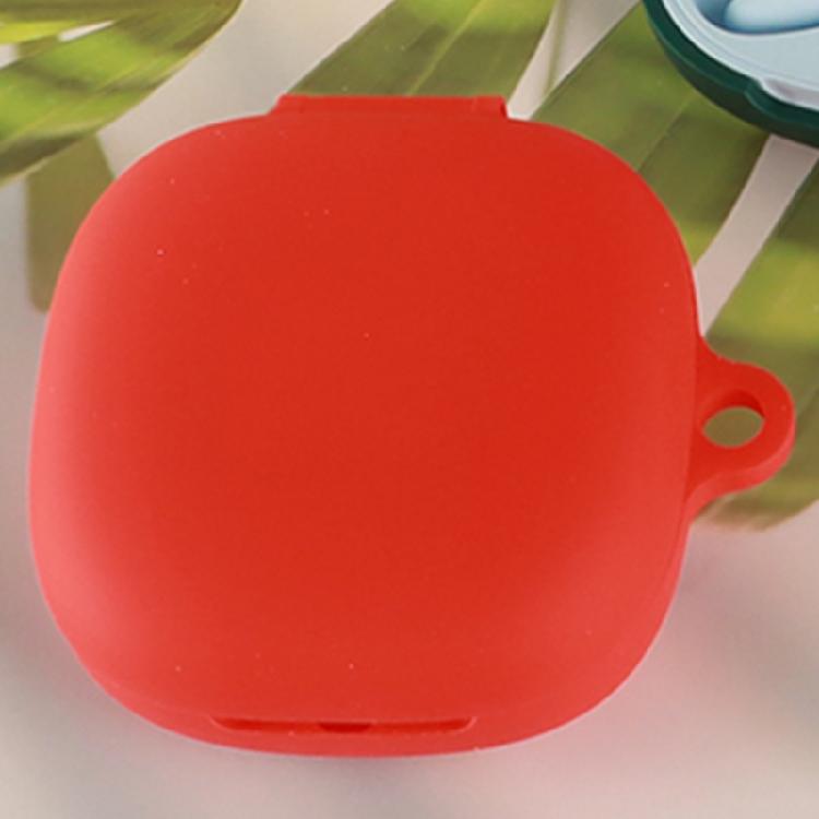 Protective Earbud Charging Case Cover for Air 2 with Flexible Silicone Construction, Toolless Installation, Lid Access, and Carabiner