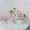 Educational Sunflower & Hibiscus Building Blocks Ornament - Teacher's Day Gift