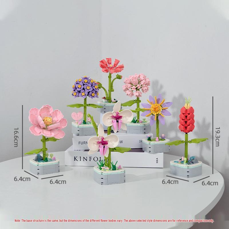 

Educational Sunflower & Hibiscus Building Blocks Ornament - Teacher s Day Gift