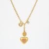 18K Gold Plated Titanium Steel Multi-Heart Diamond Pendant Necklace