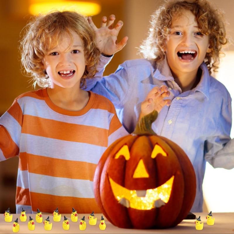 Mini Resin Duck Tiny Ducks Witch Hat Miniature for Craft Dollhouse Fairy Garden Home Decoration