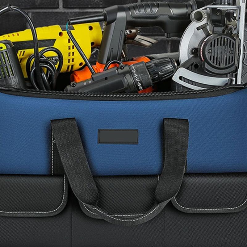 Industrial Strength Tool Organizer Bag With Reinforced Handles Water Resistant for Mechanics Contractors Maintenance