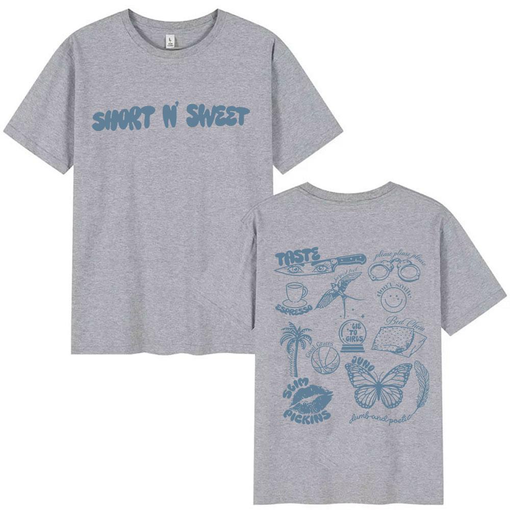 Sabrina Carpenter Short N'Sweet Album 2025 Summer Men's  Women's Casual Fashion Soft Comfortable Pure Cotton T-shirt