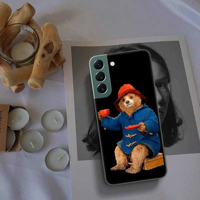 Cute P-Paddington Bear Phone Case For Samsung Galaxy S22 S25 Ultra S21 S10 Plus S26 Edge S20 S23 S24 FE Cover Silicone Soft