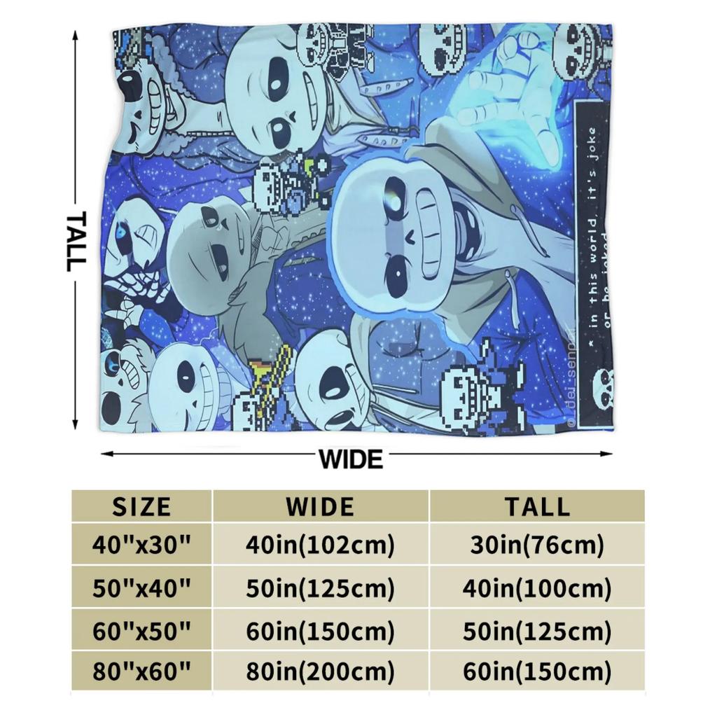 Undertale Sans Game Blanket Cover Flannel Soft Throw Blanket for Bed Bedspread