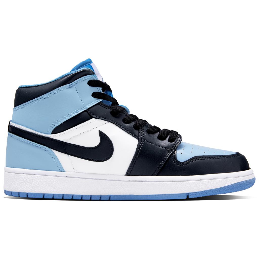 Jordan Air Jordan 1 All Star Leather Abrasion Resistant Mid top Vintage Basketball Shoes Unisex Blue Black White FZ2142-114(Team1291-)