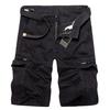 Pantaloni scurți cargo lungi de plajă pentru bărbați cu buzunare multiple, croială largă, mărimi mari disponibile
