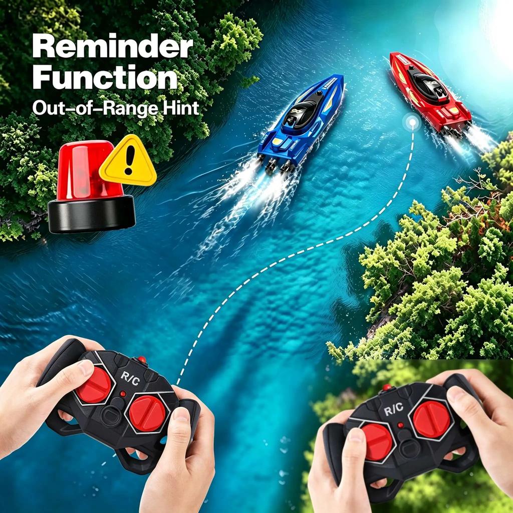 Mini RC High-Speed Boat 25Km/h 2.4G Waterproof Remote Control Boats Double motor Speedboats Toys for Kids Adult Gifts