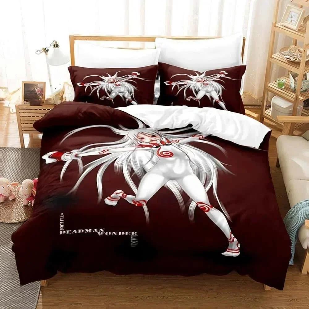 3D Anime Deadman Wonderland Printed Bed Set Duvet Cover Pillowcase Bedding Set Bed Linen Sheet Quilt Cover Full Queen King Size