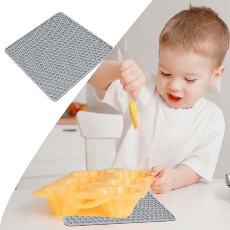Silicone Dish Drying Mat Multi-Use Silicone Dish Drying Mats Easy Clean Slip Resistant Kitchen Dish Drain Drying Pad For
