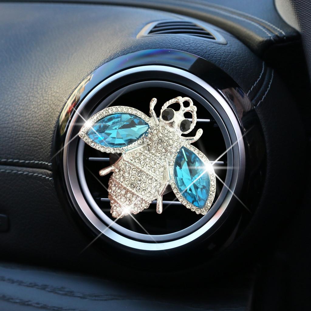 Crystal Bee Unique Car Aromatherapy Clip Air Vent Perfume Holder Set Decorative