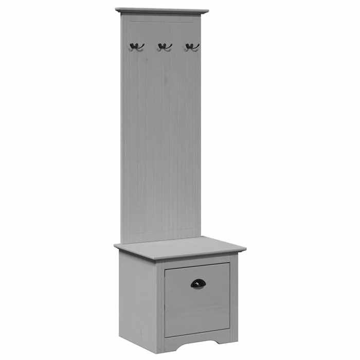 VidaXL Armoire de couloir avec crochets BODO gris 50x40x157 cm, meuble de couloir, meuble de vestiaire, meuble de rangement 4016874