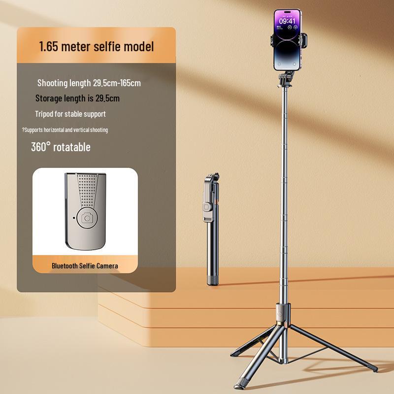 Bluetooth Selfie Stick & Tripod: Portable Telescopic Phone Holder for Desktop & Floor Use