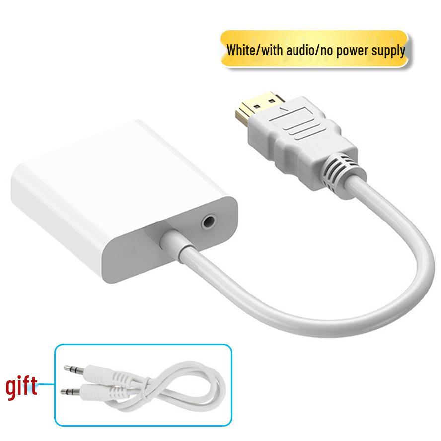 HDMI to VGA Cable Converter with Audio for TV, Monitor, or Projector