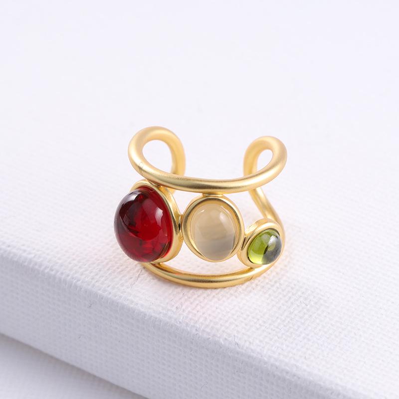 Adjustable High-End Vintage Gem Crystal Ring